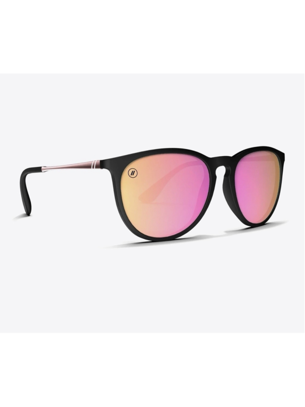 Blenders North Park Rose Theater Polarized Sunglasses Matte Black Pink NIB